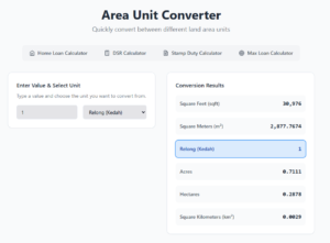 area unit converter