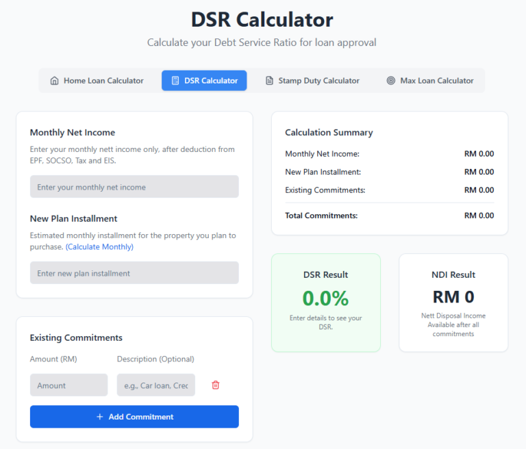 Home dsr calculator